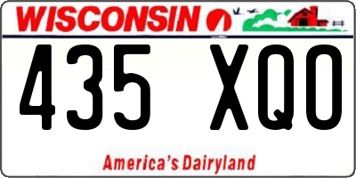 WI license plate 435XQO