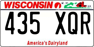 WI license plate 435XQR