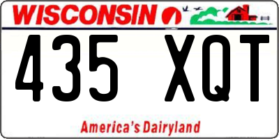 WI license plate 435XQT