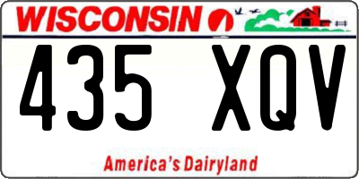 WI license plate 435XQV
