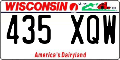 WI license plate 435XQW