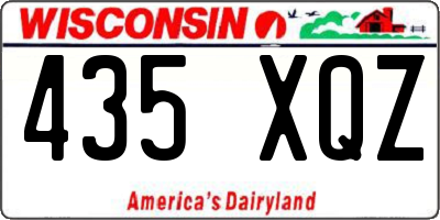 WI license plate 435XQZ