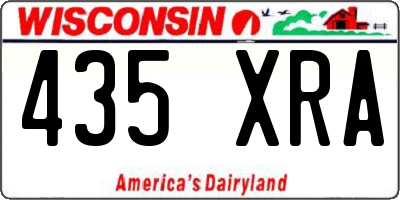 WI license plate 435XRA