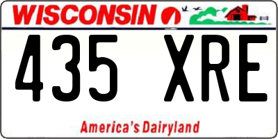 WI license plate 435XRE