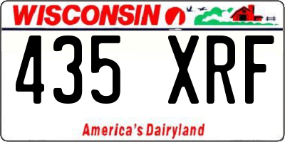 WI license plate 435XRF