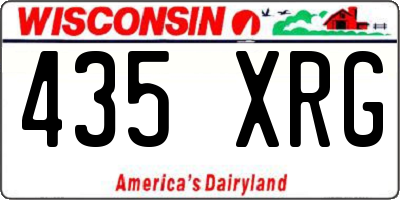 WI license plate 435XRG