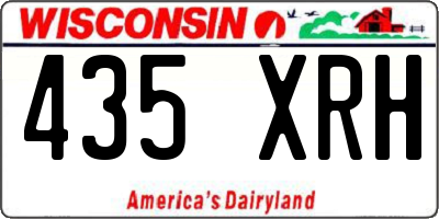 WI license plate 435XRH