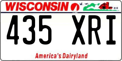 WI license plate 435XRI