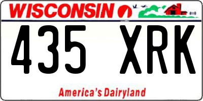 WI license plate 435XRK