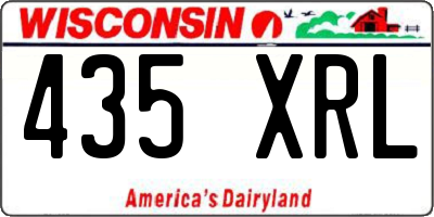 WI license plate 435XRL