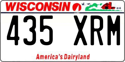 WI license plate 435XRM