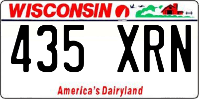 WI license plate 435XRN
