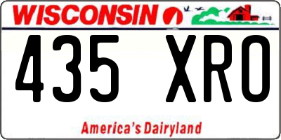 WI license plate 435XRO