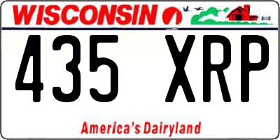 WI license plate 435XRP