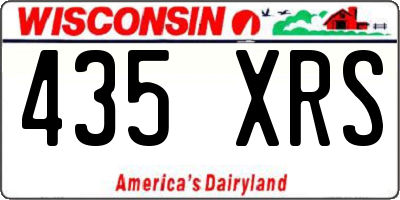 WI license plate 435XRS