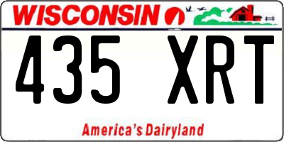 WI license plate 435XRT