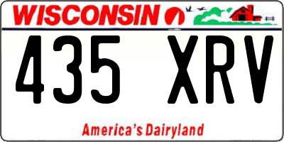 WI license plate 435XRV