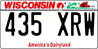 WI license plate 435XRW