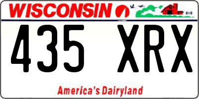 WI license plate 435XRX