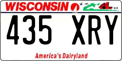 WI license plate 435XRY