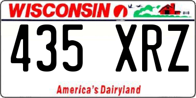WI license plate 435XRZ
