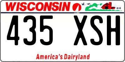 WI license plate 435XSH