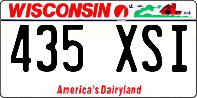 WI license plate 435XSI