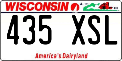 WI license plate 435XSL