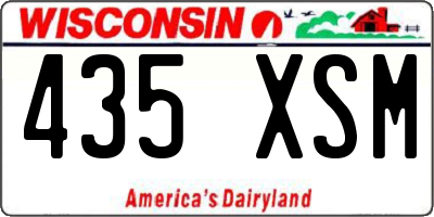 WI license plate 435XSM