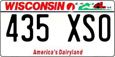 WI license plate 435XSO