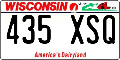 WI license plate 435XSQ