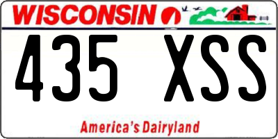 WI license plate 435XSS