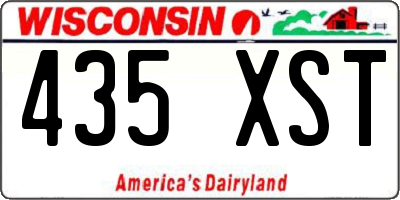 WI license plate 435XST