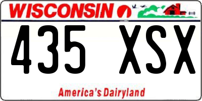 WI license plate 435XSX