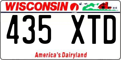 WI license plate 435XTD