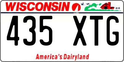 WI license plate 435XTG