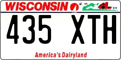 WI license plate 435XTH