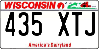 WI license plate 435XTJ