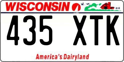 WI license plate 435XTK