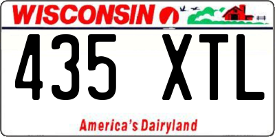 WI license plate 435XTL