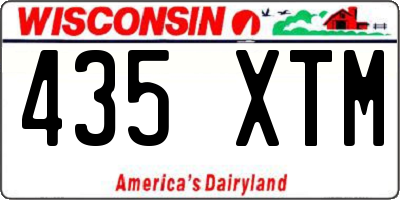 WI license plate 435XTM