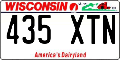 WI license plate 435XTN