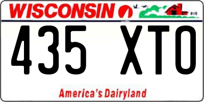 WI license plate 435XTO