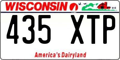 WI license plate 435XTP