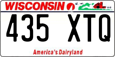 WI license plate 435XTQ