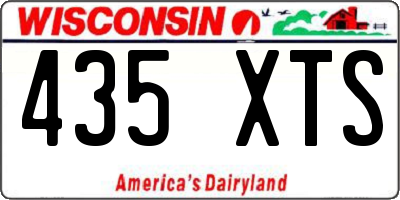 WI license plate 435XTS