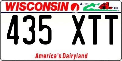 WI license plate 435XTT