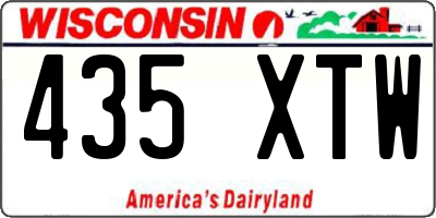 WI license plate 435XTW