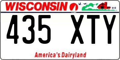 WI license plate 435XTY