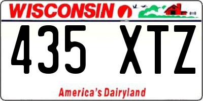 WI license plate 435XTZ